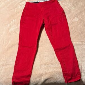 Old Navy red pixie dress pants with zip up side size 4